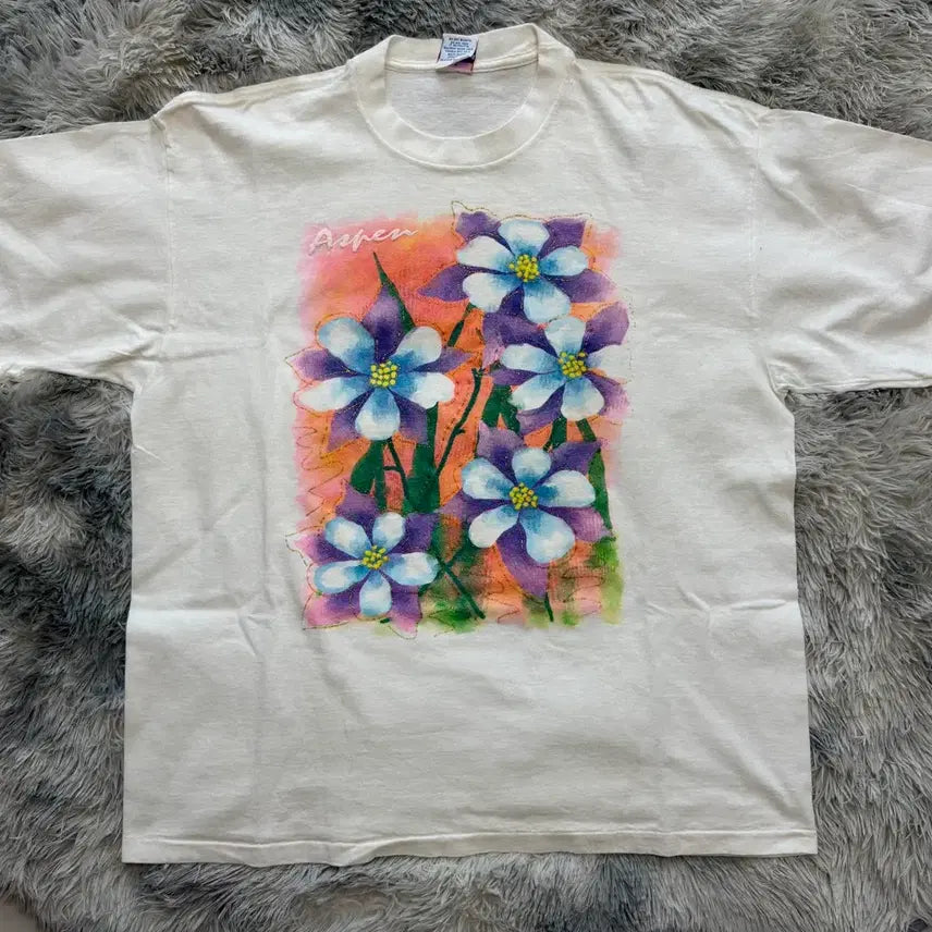 [BUNJANG] 80's USA Vintage Single Stitch Aspen T-Shirt XL / (시즌오프)80's 미국빈티지 싱글스티치 반팔 티셔츠 XL
