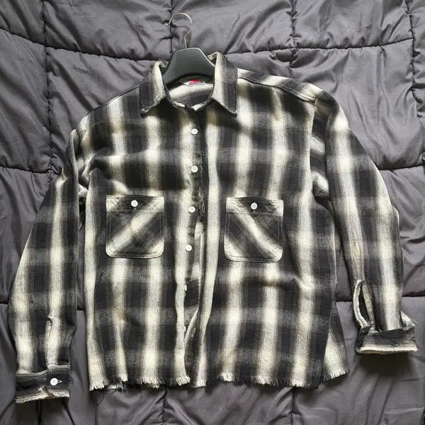 [BUNJANG] Saint Michael 23AW Flannel Shirt White S / 세인트미카엘 23aw 플란넬 셔츠 화이트 S 사이즈