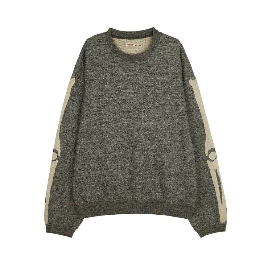 [BUNJANG] Capital Fleece Big Crewneck Sweatshirt Header Charcoal / [3] 캐피탈 플리스 빅 크루넥 스웻 헤더 차콜