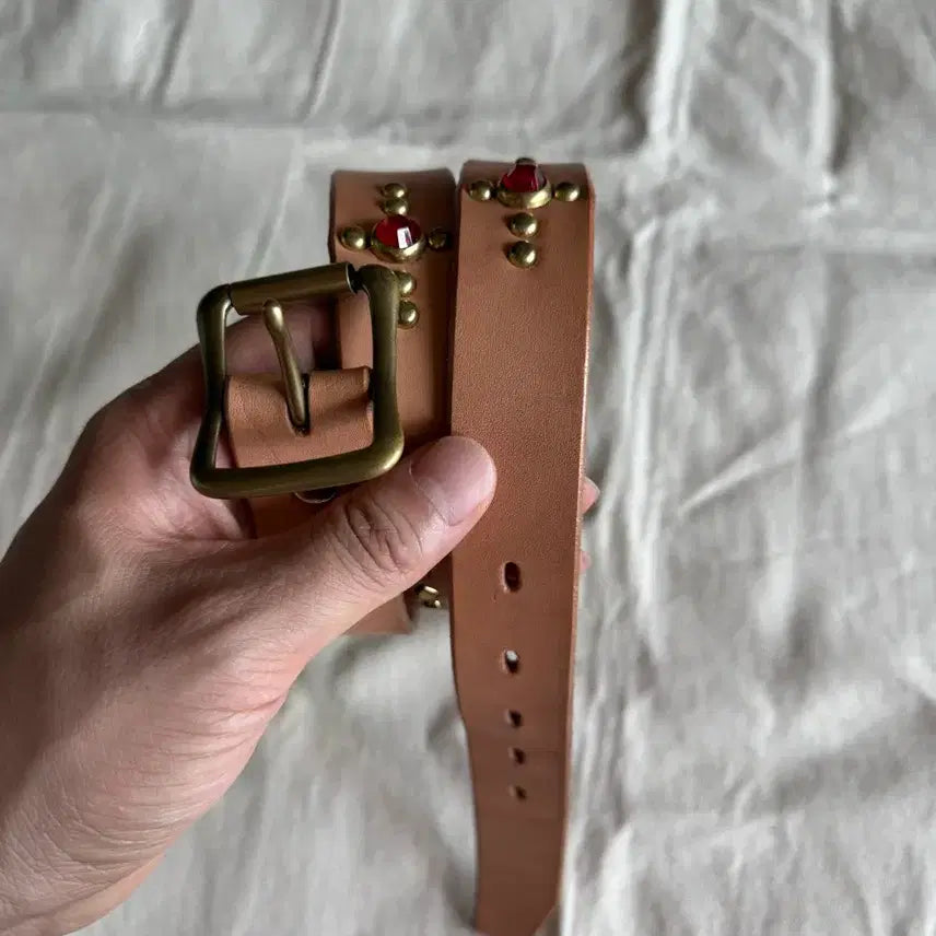 [BUNJANG] Cushman Roller Buckle Studded Belt / [34] 쿠쉬맨 롤러블 스터드 벨트