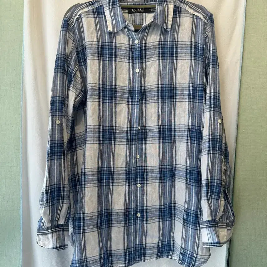 [BUNJANG] Lauren Ralph Lauren Linen Check Shirt / 로런 랄프로렌 린넨 체크 셔츠