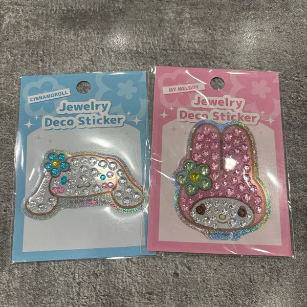 [BUNJANG] My Melody & Cinnamoroll Jewelry Deco Sticker Set / (새상품)2개세트 마이멜로디 시나모롤 쥬얼리 데코 스티커