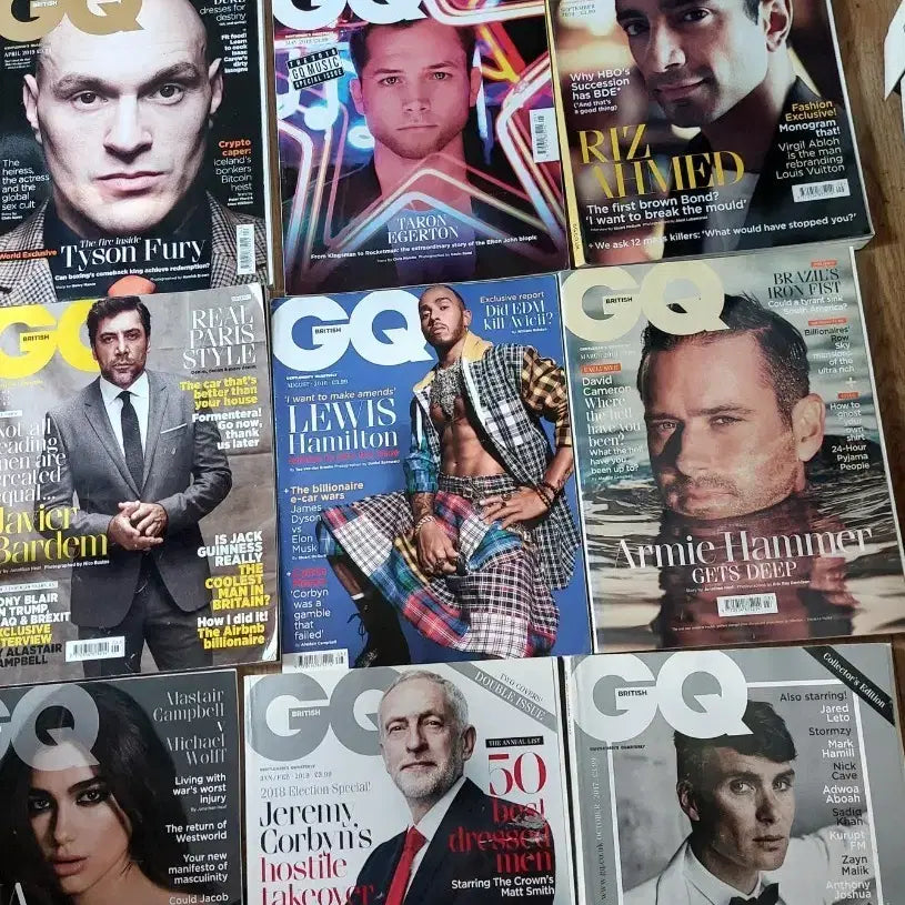 [BUNJANG] GQ Magazine January/February 2018 Issue (Jeremy Corbyn Cover) Bundle Set / GQ 잡지 2018년 1월/2월호 (제레미 코빈 표지) 10권 일괄