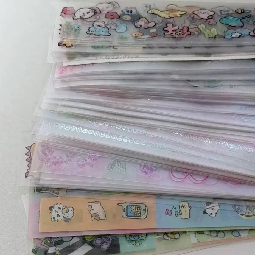 [BUNJANG] 100 Patterns Kiss Cut Sticker Bundle / 키스컷 100패턴 일괄 처분