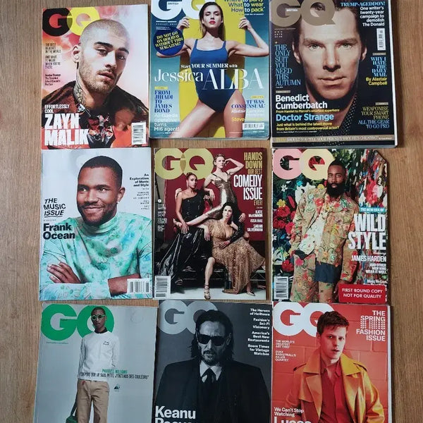 [BUNJANG] GQ Magazine 9-Volume Bundle Set / GQ 잡지 9권 세트 일괄