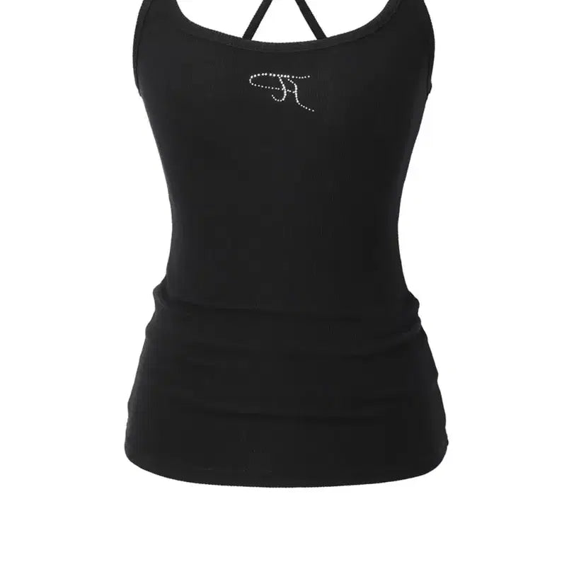 [BUNJANG] 3Times Jewel Cross Back Tank Top / 쓰리타임즈  Jewel cross back tank top