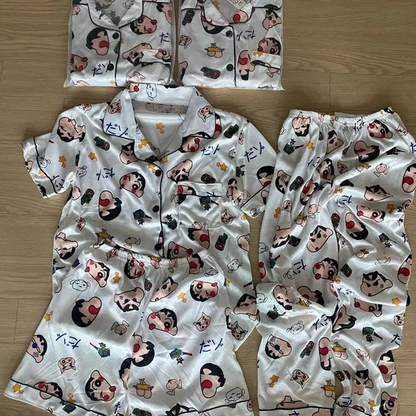 [BUNJANG] Crayon Shin-chan 3-Piece Pajama Set / 새상품 짱구 홈웨어 3피스 잠옷(상의,반바지,긴바지)