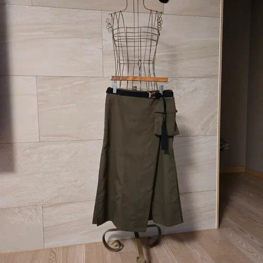 [BUNJANG] VOV Belt Pocket Long Skirt / [67] 보브 밸트 포켓 롱 스커트
