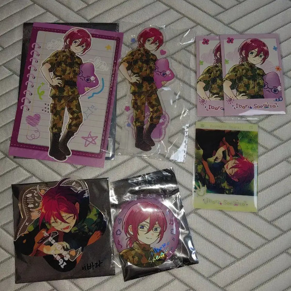 [BUNJANG] Ensemble Stars Ibara Dou Shin Strike Acrylic Badge, Postcard, Paper Photocard Bundle Set / 앙스타 이바라 동심 파업 특전 아크릴 뱃지 엽서 지류 포카 파샤 일괄