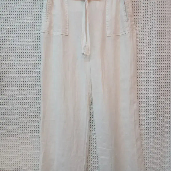 [BUNJANG] White Wide Slacks / 화이트 와이드 마바지