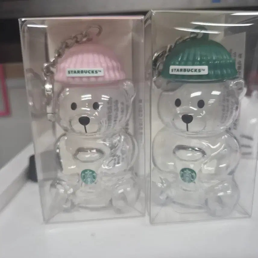[BUNJANG] Starbucks Bearista Keyring Pink/Green / 스타벅스 베어리스타 키링 핑크/그린