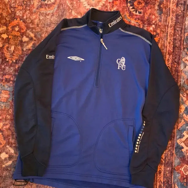 [BUNJANG] Chelsea FC Vintage Half-Zip Training Top / 첼시 빈티지 하프집업 트레이닝복