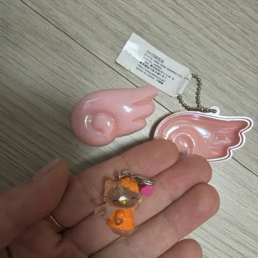 [BUNJANG] Hello Kitty Angel Keychain (Orange, 2002) / 고전 키티 엔젤 주황색 키링 (02년)