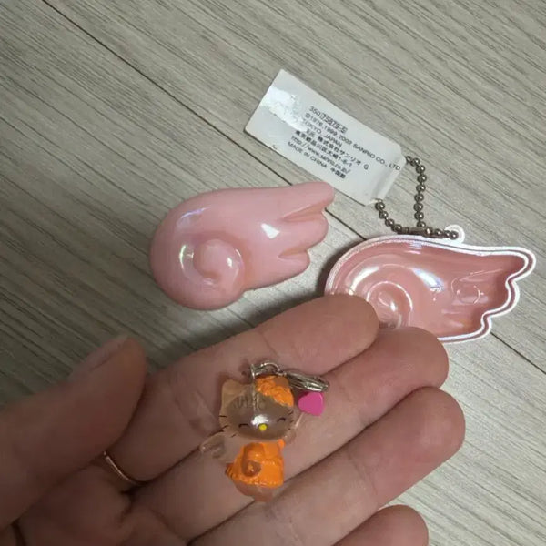 [BUNJANG] Hello Kitty Angel Keychain (Orange, 2002) / 고전 키티 엔젤 주황색 키링 (02년)