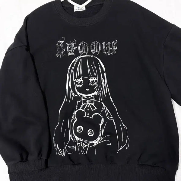 [BUNJANG] Volcan Jirai Kei Subculture Sweatshirt / volcan 볼칸 맨투맨 지뢰계 맨투맨 서브컬쳐 맨투맨 양지뢰 비쥬