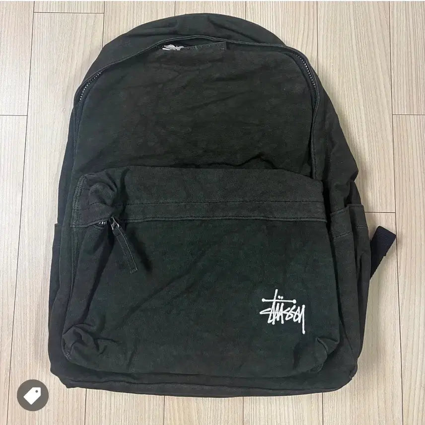 [BUNJANG] Stussy Canvas Washed Backpack Black / 스투시 캔버스 워시드 백팩 블랙