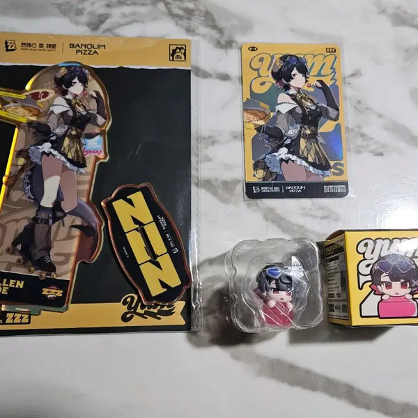 [BUNJANG] Zenless Zone Zero X Vanollim Pizza Collaboration Ellen Joe Acrylic Stand + Keycap + Redeem Card Set / ZZZ 젠레스 존제로 X 반올림피자 콜라보 엘렌 조 아크릴스탠드+키캡+ 리딤카드
