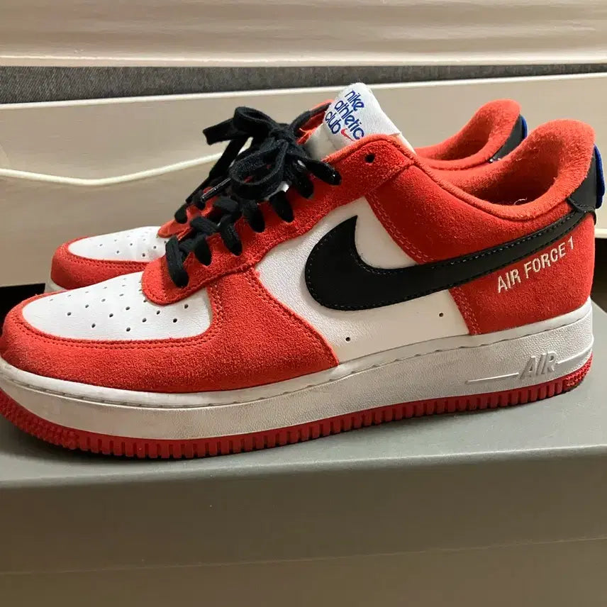 [BUNJANG] Nike Air Force 1 Custom Orange Black Sneakers / 나이키 에어포스 커스텀