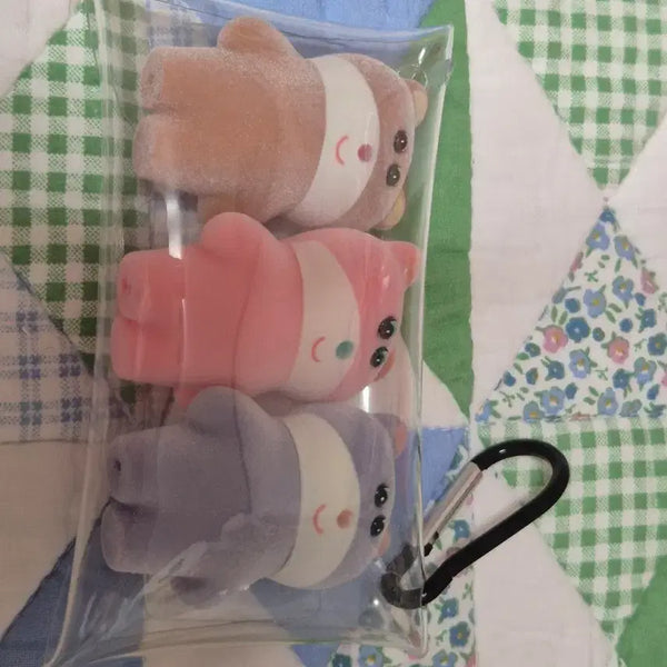 [BUNJANG] Munu Flokey Figure Set (3 Types with Pouch) / 무뉴 플로키 피규어 3종 (투명 파우치 포함)