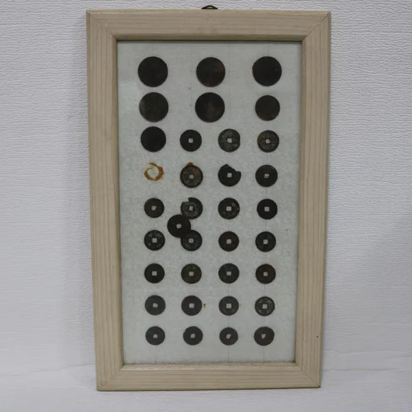[BUNJANG] Antique Coin and Coinage Framed Artwork / [진품] 중.일 근대주화와 엽전으로 액자 표구작품
