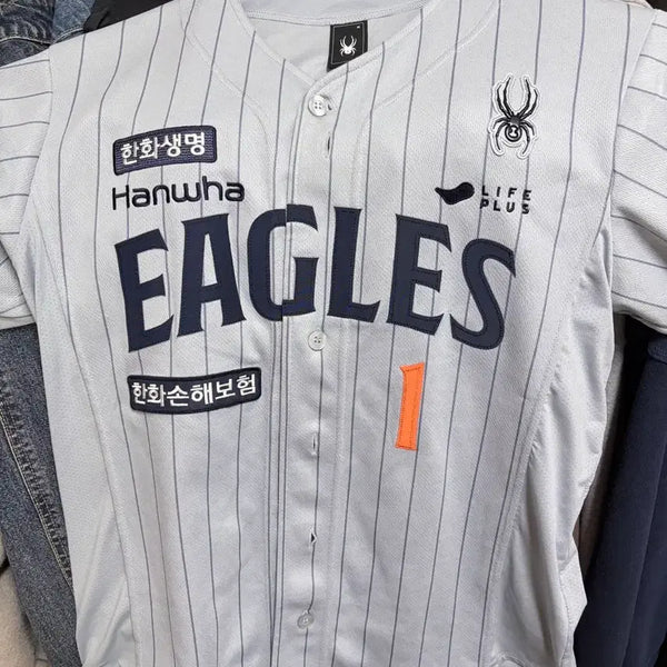 [BUNJANG] 2025 Hanwha Eagles Authentic Away Uniform Dongju Moon Size M / 25년도 한화이글스 어센틱 어웨이 문동주 마킹 사이즈M