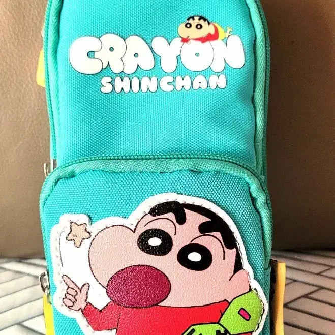 [BUNJANG] Crayon Shin-chan Pencil Case Pouch - Teal (New) / 짱구는못말려 크레용신짱 필통 파우치 청록색(새상품)