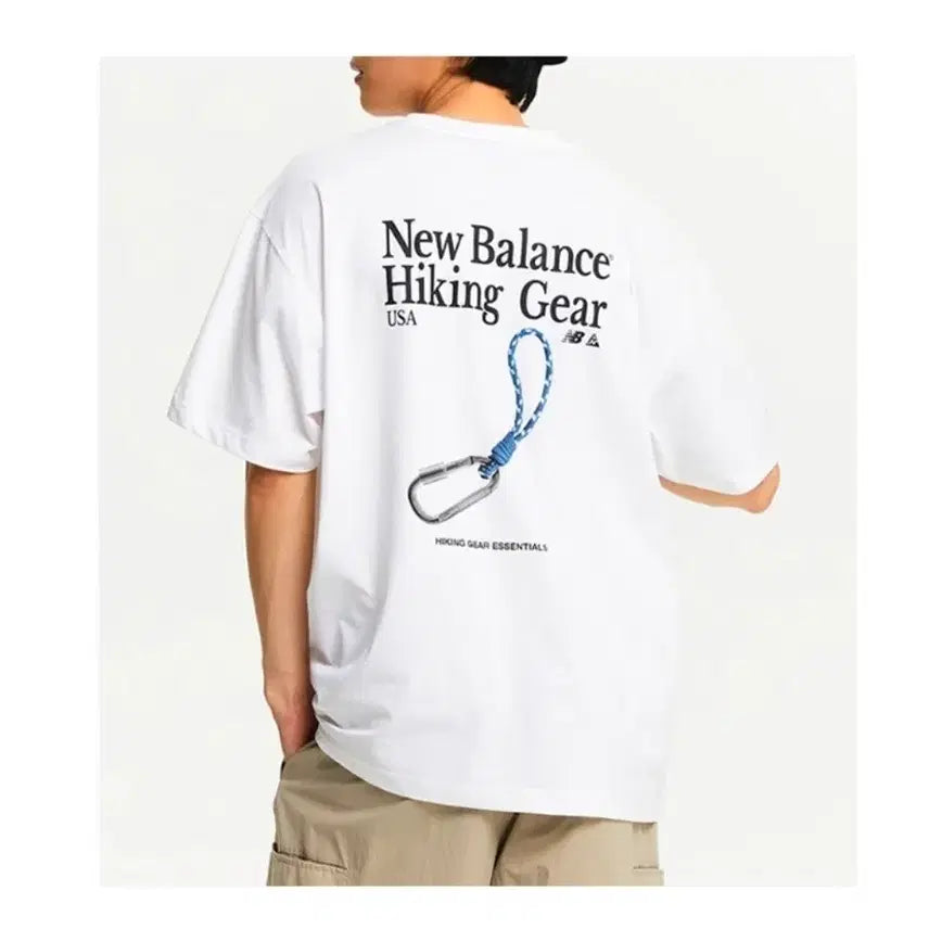 [BUNJANG] New Balance Carabiner Graphic Short Sleeve T-Shirt L / 뉴발란스 카라비너그래픽 반팔티 100 L