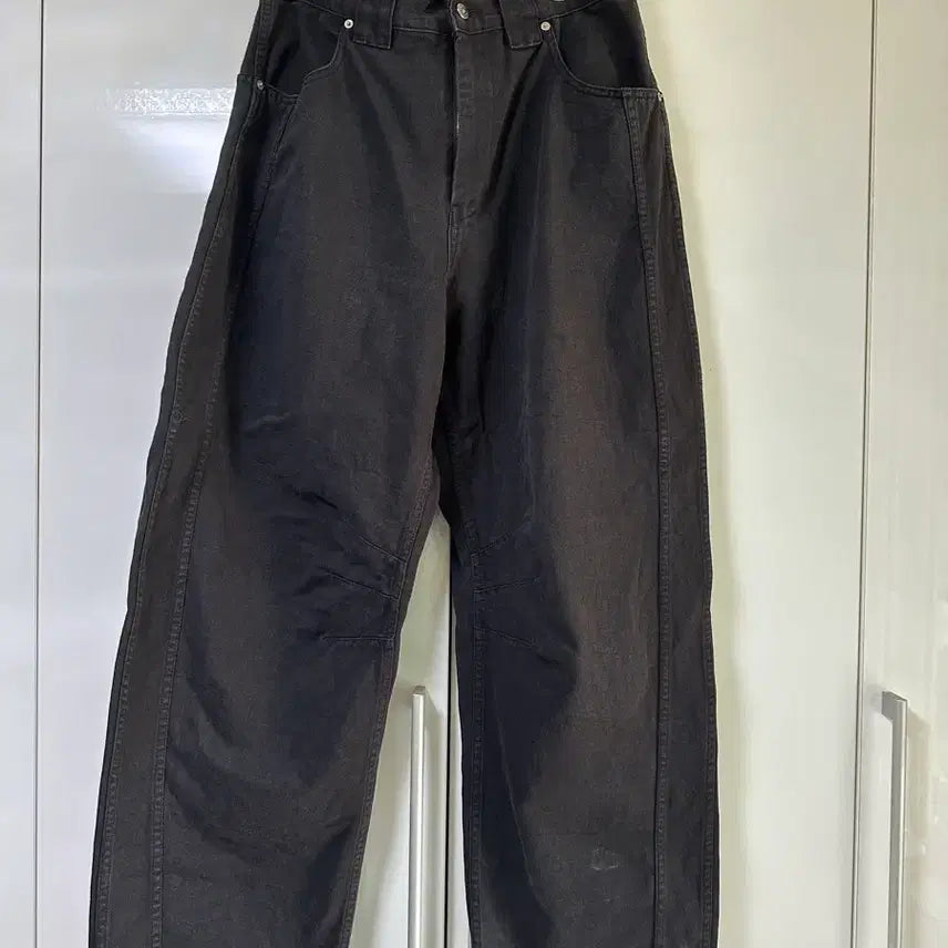 [BUNJANG] 9999Archive Technical Curved Jeans Black Size 2 / 9999아카이브 테크니컬 커브드진 블랙 2사이즈