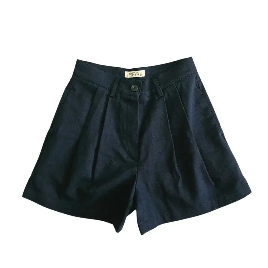 [BUNJANG] Prevail Women's Navy Pin Tuck Shorts / Prevail 프리베일 S 여성 네이비 핀턱 반바지