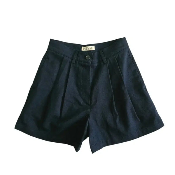 [BUNJANG] Prevail Women's Navy Pin Tuck Shorts / Prevail 프리베일 S 여성 네이비 핀턱 반바지