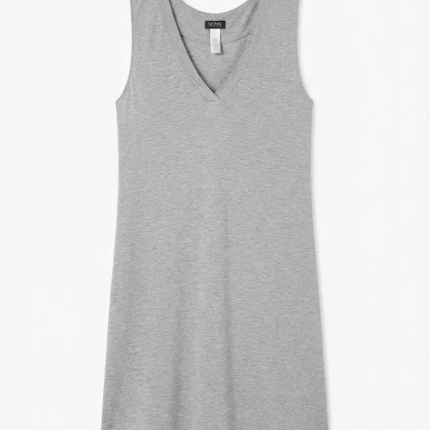 [BUNJANG] HANRO Swiss Made Grey V-Neck Sleeveless Dress M / HANRO 스위스 메이드 그레이 V넥 민소매 원피스 M