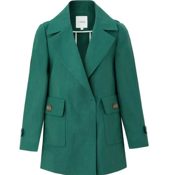 [BUNJANG] The AtG Green Linen Jacket Size 55 / 더엣지 그린 린넨 자켓 55