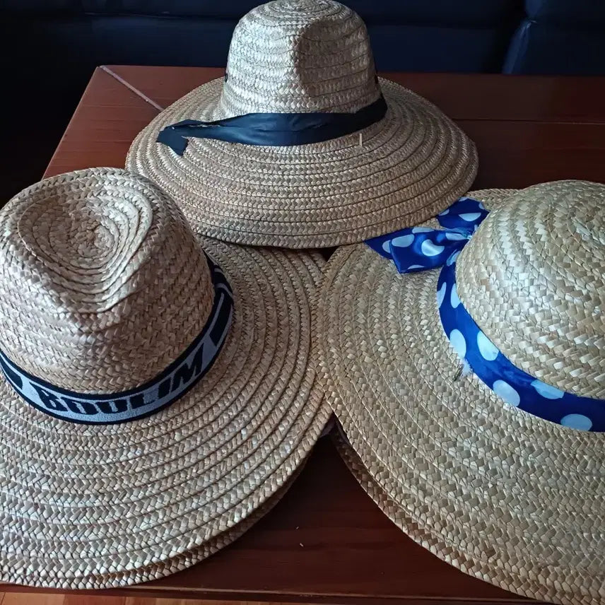 [BUNJANG] Straw Hat 3-Set Bundle / 여름 밀짚모자 3종 세트 5개 일괄판매 왕골모자