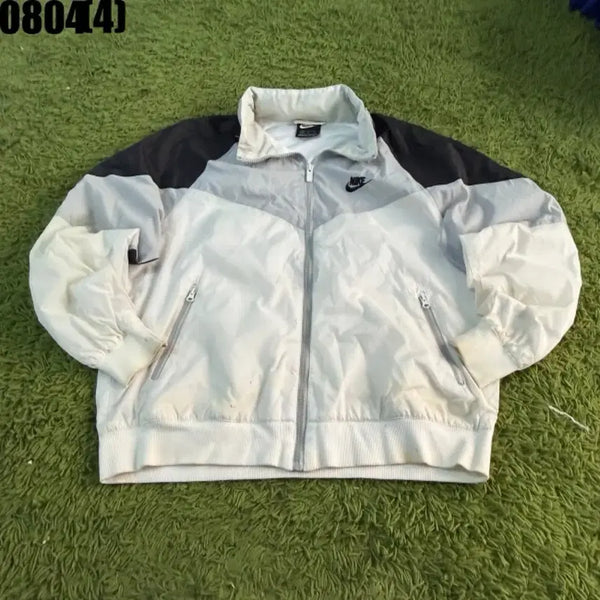 [BUNJANG] Nike Windbreaker Jacket White/Gray/Black / 나이키 바람막이 자켓 화이트/그레이/블랙