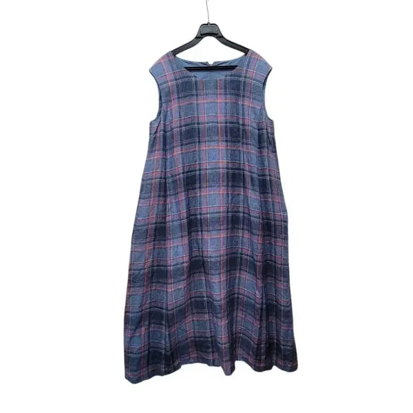 [BUNJANG] DAMA COLLECTION 100% Linen Sleeveless Long Dress / 일본 명품 다마컬렉션 린넨100퍼 슬리브리스 롱원피스 고급스럽고 편안한 제품