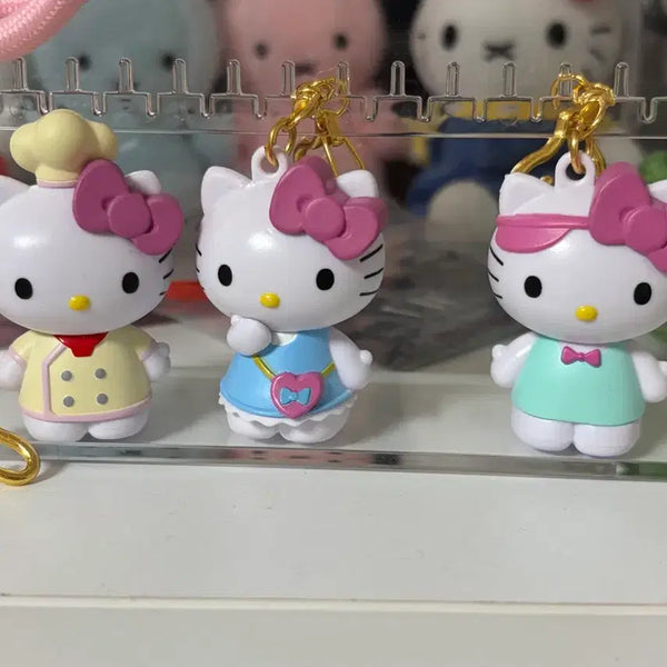 [BUNJANG] Hello Kitty Figure Keyring Set (3 Designs) / 헬로키티 피규어 키링 3종 세트