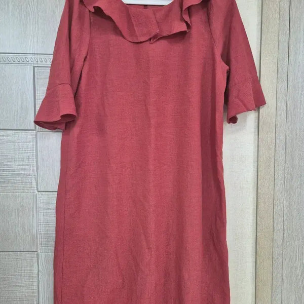 [BUNJANG] ON & ON Coral Ruffle Dress Size 2 / 온앤온 코랄 색상의 프릴 원피스 사이즈 2
