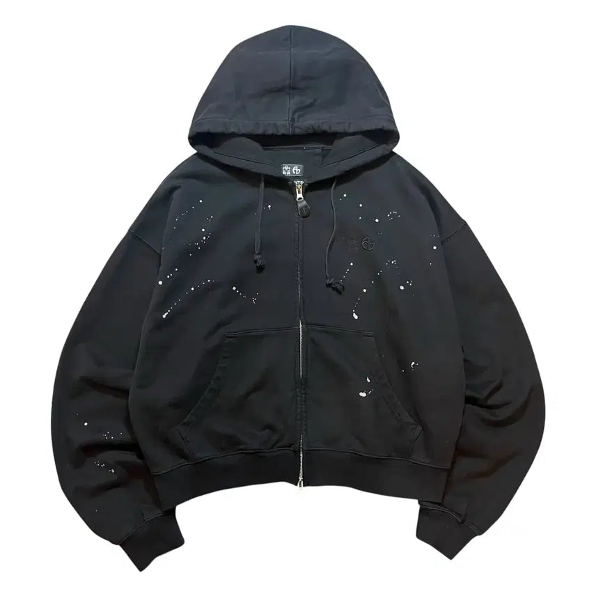 [BUNJANG] Polerouter x No Manual Painting Hoodie / 폴리테루 x 노매뉴얼 페인팅 후드집업