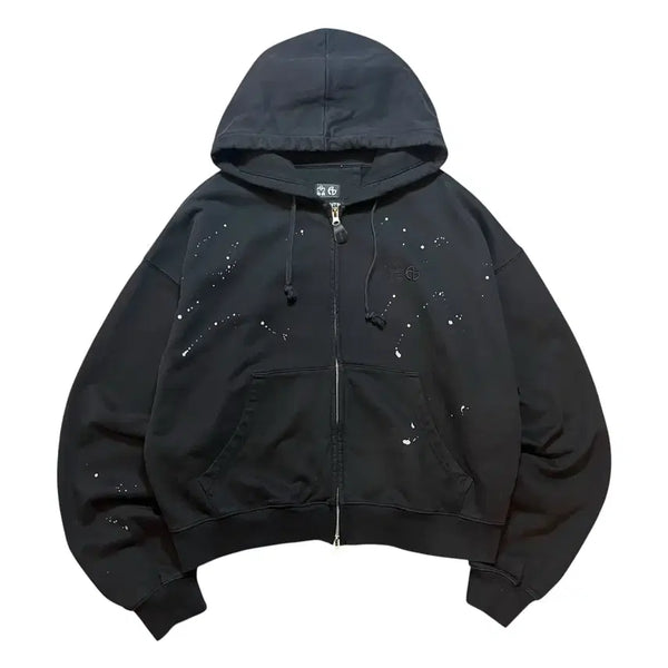 [BUNJANG] Polerouter x No Manual Painting Hoodie / 폴리테루 x 노매뉴얼 페인팅 후드집업