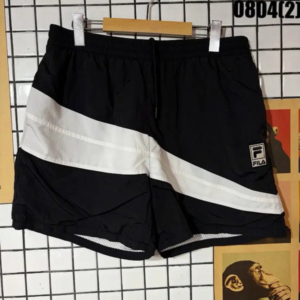 [BUNJANG] Fila Colorblock Short Pants XL / 휠라 숏팬츠 블랙 화이트 배색 XL 0804
