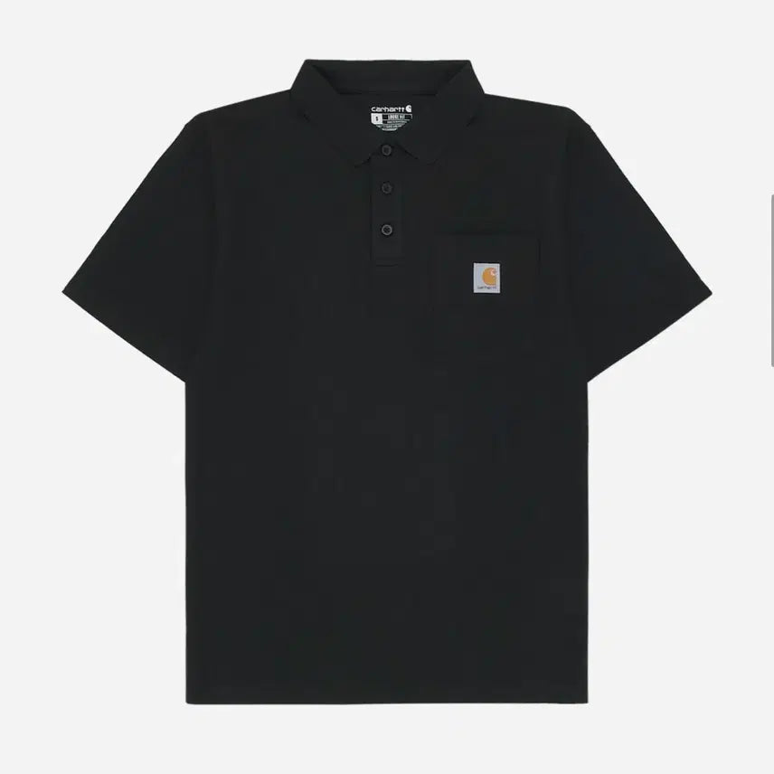 [BUNJANG] Carhartt Short Sleeve Polo Black S / 칼하트 반팔 폴로 블랙 S