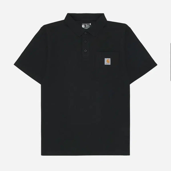 [BUNJANG] Carhartt Short Sleeve Polo Black S / 칼하트 반팔 폴로 블랙 S