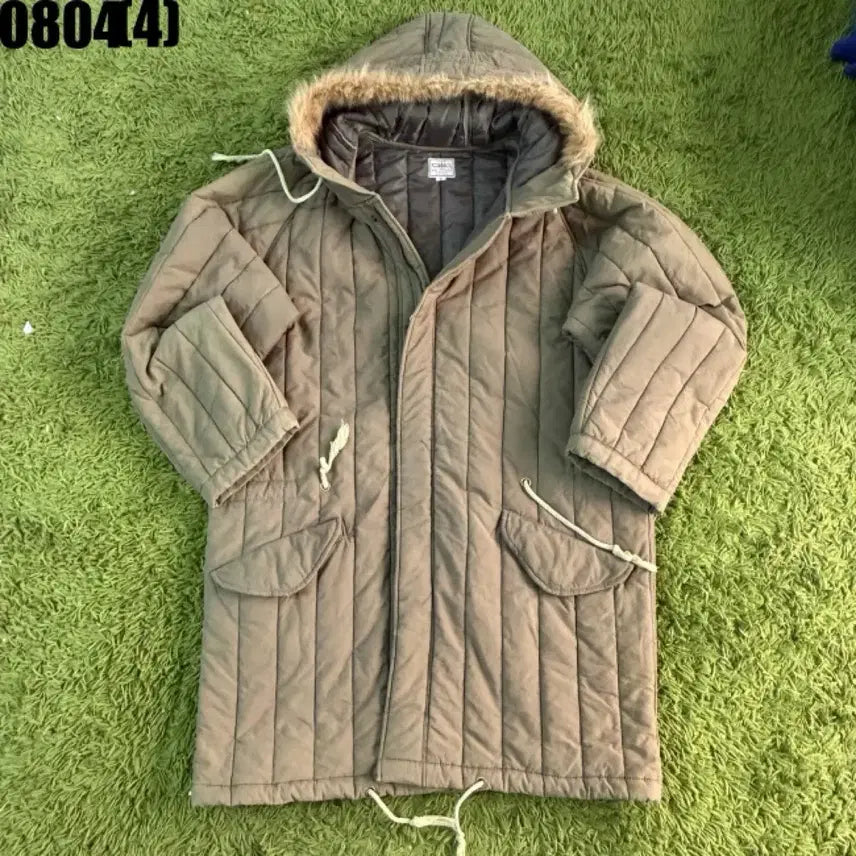 [BUNJANG] Old School Fur Hood Long Padding Jacket / 올드스쿨 퍼카키 롱패딩