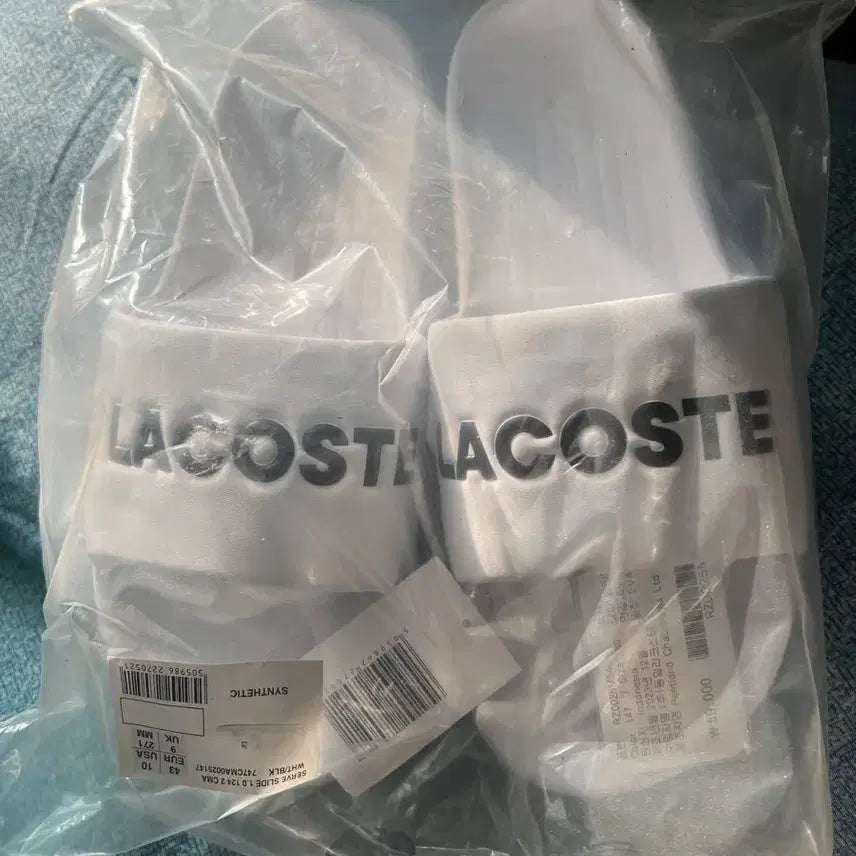 [BUNJANG] Lacoste White Sandals / 라코스테 샌들 화이트
