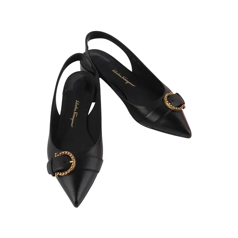 [BUNJANG] Salvatore Ferragamo Gaviola Gancini Slingback Sandals Size 5 / 페라가모 0693533 가이올라 간치니 슬링백 5사이즈 34435-6