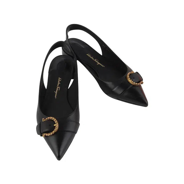 [BUNJANG] Salvatore Ferragamo Gaviola Gancini Slingback Sandals Size 5 / 페라가모 0693533 가이올라 간치니 슬링백 5사이즈 34435-6