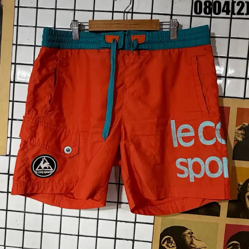[BUNJANG] Le Coq Sportif Orange Shorts / 르꼬끄 스포르 반바지 오렌지 0804