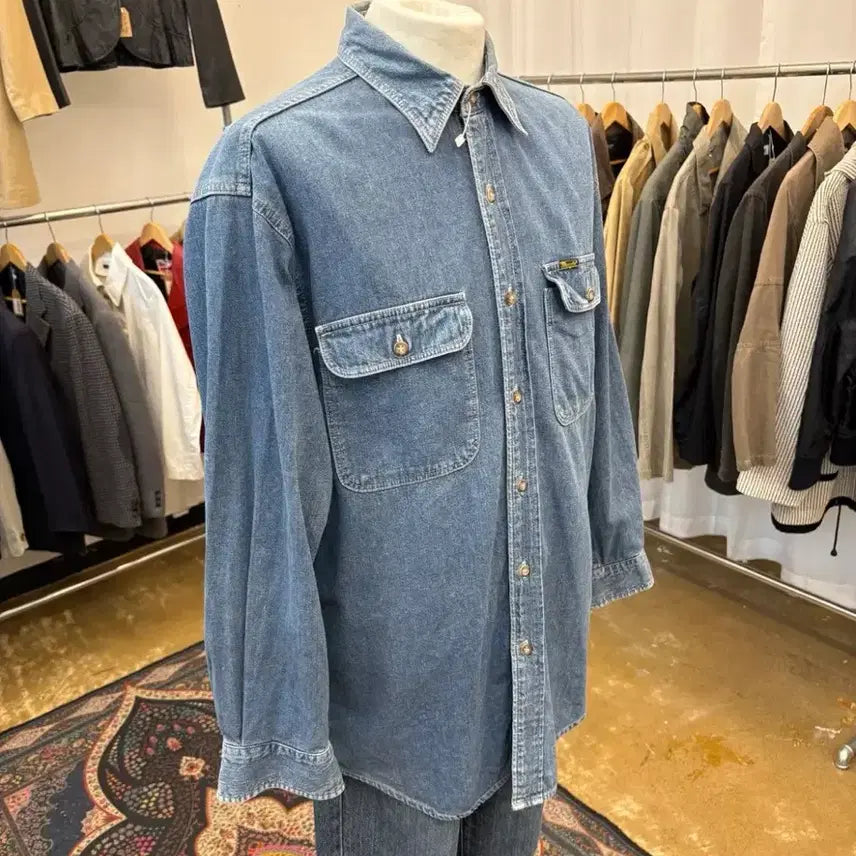 [BUNJANG] Wrangler Denim Shirt / 랭글러 데님 셔츠