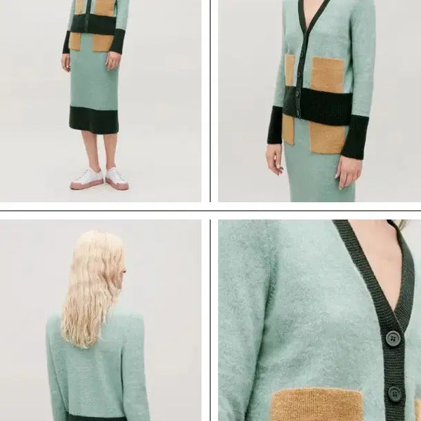 [BUNJANG] COS Pocket Mohair Blend Cardigan / 코스 포켓 모헤어 배색 가디건
