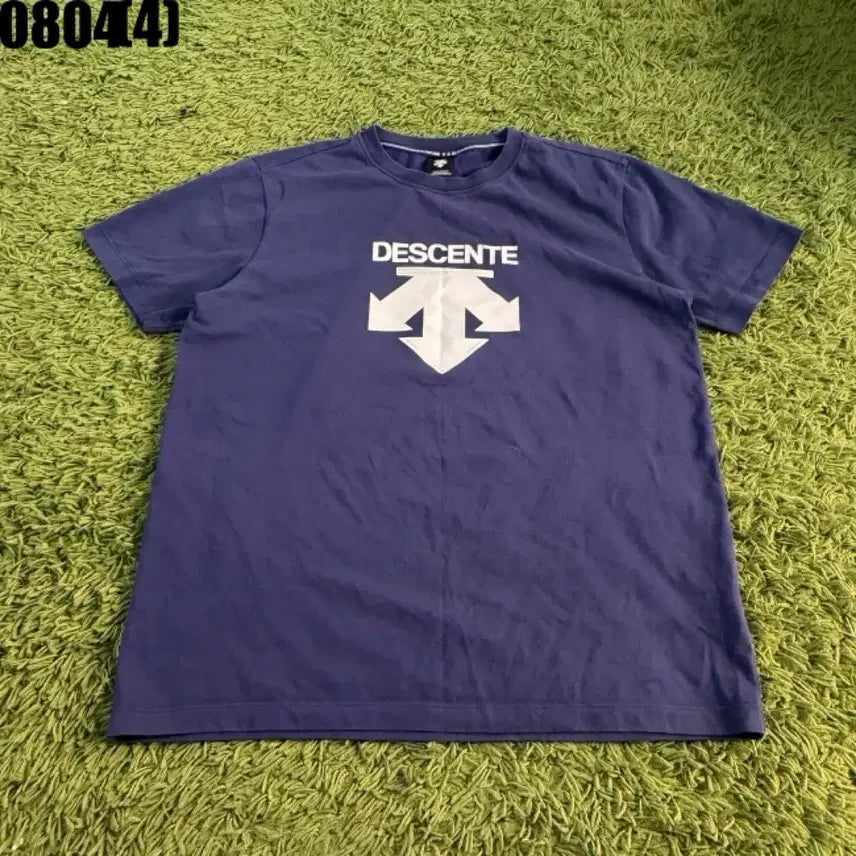 [BUNJANG] Descente Navy Short Sleeve T-Shirt / 데상트 반팔 티셔츠 네이비